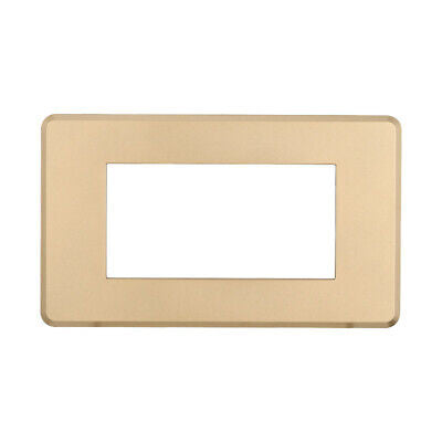 ETTROIT Placca Slim Sottile 4P Serie Moon Colore Oro Compatibile Con Bticino