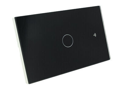 Interruttore Wifi Da Parete Pannello Touch 1 Tasto Colore Nero + RF 433