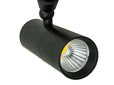 Faro Led Da Binario Trifase 20W 1600LM Carcassa Nera 3000K CRI 90 UGR 11