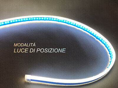 Kit Coppia Tubo Neon Striscia Led Auto 60cm Freccia Sequenziale Arancione DRL