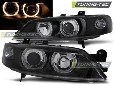 Coppia Fari Fanali Anteriori Tuning VECTRA B 1999-2002 ANGEL EYES Nero