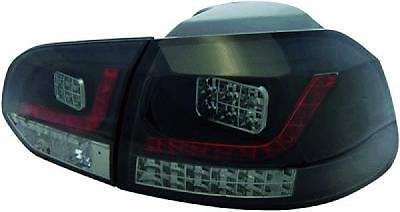 Coppia fari fanali posteriori TUNING GOLF VI 08- berlina LED neri con frecci