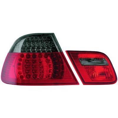 Coppia fari fanali posteriori TUNING Serie 3 E46 98-01 berlina LED rosso ner