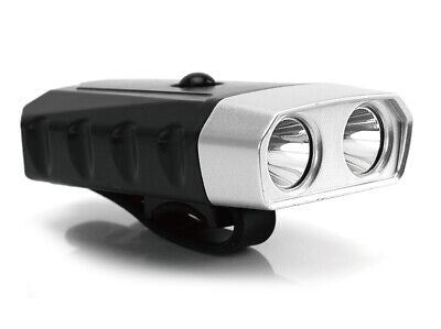 Fanale Bici Anteriore Con Doppio Led Alimentazione 3 Pile AA (Escluse)