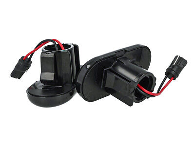 Kit Freccia Laterale a Led Side Marker Lente Nero Fume Luce Bianco Per Viv