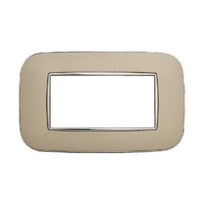 ETTROIT Placca Orbis Serie Moon 4P Colore Sabbia Compatibile Con Bticino