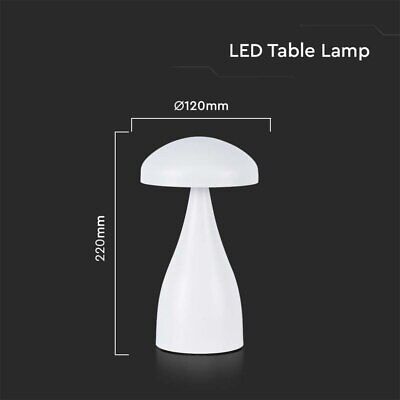 Lampada LED da Tavolo 1W con Batteria 1800mAh Ricaricabile USB C Colore Bianco