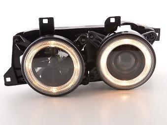 Coppia Fari Fanali Anteriori Tuning Angel Eyes serie 7 E32 88-94 nero