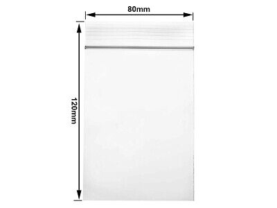 50 Buste Trasparenti Alimenti Sacchetto Chiusura ZIP a Pressione 80X120mm <ul>