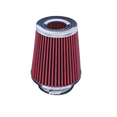 Filtro biconico cotone rosso Diametro 76 H 155 L 120mm include 3 anelli