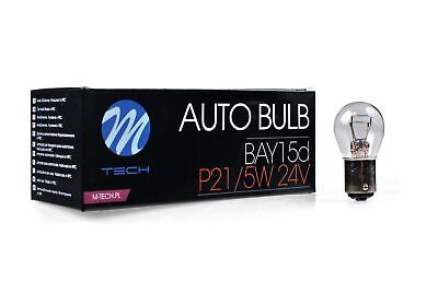 LOTTO DI 10 PEZZI Lampada M-TECH BAY15d 24V 21/5W CLEAR