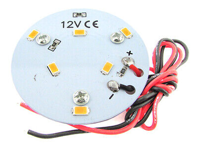 Led Plate DC 12V 3W 6 Smd 5730 Diametro 55mm Bianco Caldo plafoniera soffitto