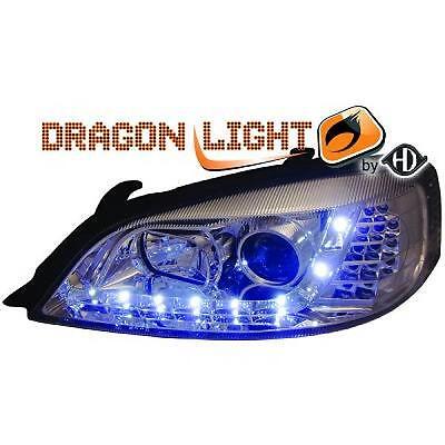 Coppia fari fanali anteriori TUNING G 97-04 chrome, con Dayline DRL a