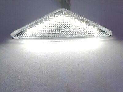 Kit Freccia Laterale a Led Side Marker Lente Nero Fume Luce Bianco Per Foc