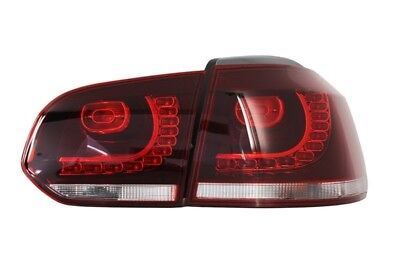 Coppia Fari Fanali Posteriori Tuning LED Golf VI 6 GTI GTD Look 2008-2012 ROSSI