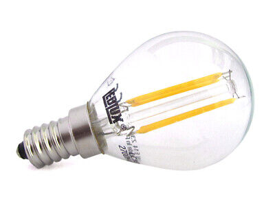 Lampada Filo Led Con Filamento E14 G45 4W=40W 360 Gradi Bianco Caldo 2700K Bulb