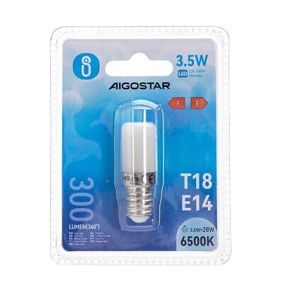 Lampadina LED E14 per Frigorifero T18, 3,5W, Illuminazione a 360&deg;, Bianco