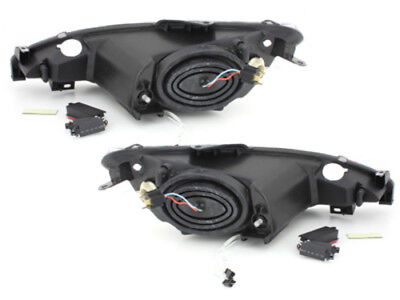 Coppia fari fanali anteriori TUNING 206 98-06 cromati CCFL ANGEL EYES