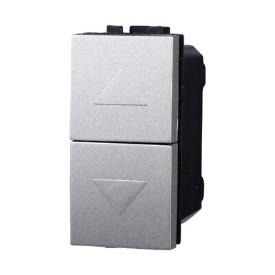 ETTROIT Pulsante Doppio Interbloccato Saliscendi 10A Colore Grigio Compatibile