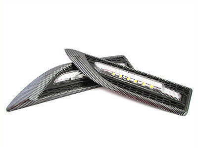 Kit Freccia Laterale a Led Side Marker Universale Multi Funzionali Nero Carbonio