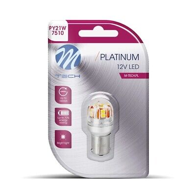 Blister M-TECH Platinum LB832Y-01B - PY21W, 12-24V 15x2835SMD, CANBUS, Amber