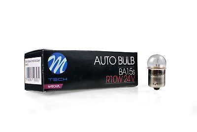 LOTTO DI 10 PEZZI Lampada M-TECH R10W G18 BA15s 24V/10V CLEAR