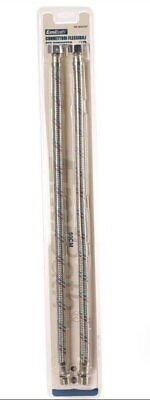 Coppia Tubi Flessibili Per Miscelatore Rubinetto Lungo 50cm Connettori F 1/2" e