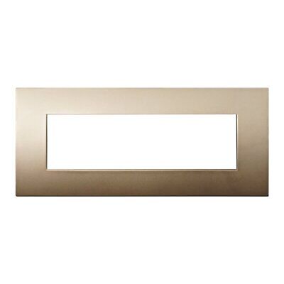 ETTROIT Placca Plastica Serie Venus 7P Colore Oro Compatibile Con Vimar Arke