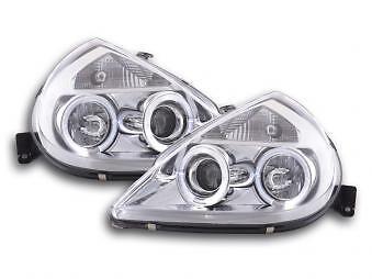 Coppia Fari Fanali Anteriori Tuning Angel Eyes KA RBT 96-08 cromato