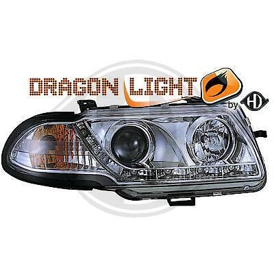 Coppia fari fanali anteriori TUNING F 94-98 chrome con Dayline DRL LE