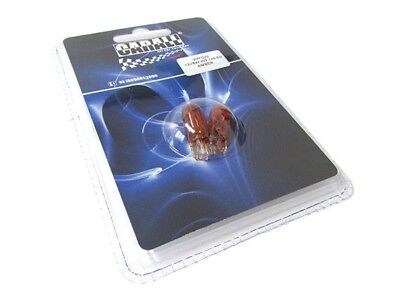 COPPIA Lampada Lampadina Luce AUTO/SCOOTER T10 WY5W 12V W2.1x9.5d ARANCIONE