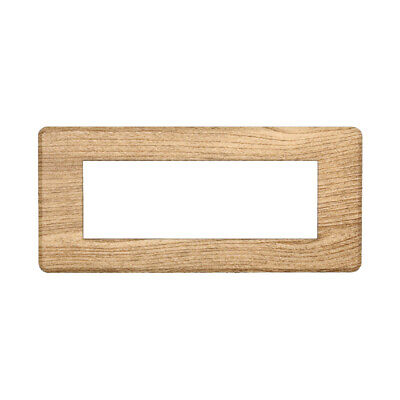 ETTROIT Placca Slim Sottile 6P Serie Moon Colore Legno Scuro Compatibile Con