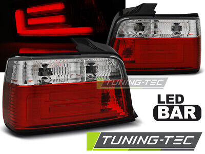 LED BAR TAIL LIGHTS RED WHIE fits E36 12.90-08.99 SEDAN