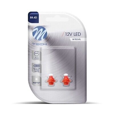Blister 2x LED L049 B8.4d concavo rosso