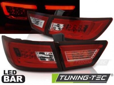 Coppia Fari Fanali Tuning CLIO IV 13- HATCHBACK LED BAR Rosso/Bianco