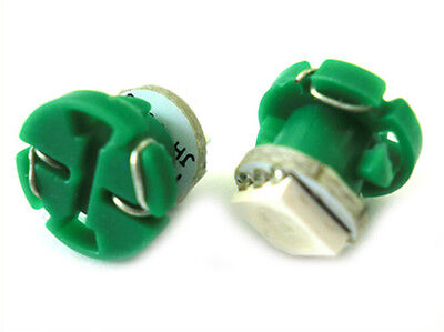 COPPIA Lampadina Led T4.2 1 Smd 5050 Verde Luce Cruscotto/Strumentazione 12V DC