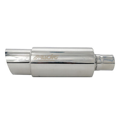 Marmitta rotonda inclinata acciaio inox Scarico universale lucidato a