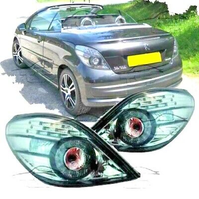 Coppia Fari Fanali Posteriori TUNING 207 06-12 solo CC LED neri cromati