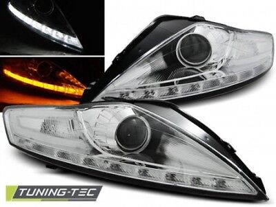 Coppia Fari Fanali Tuning MONDEO 07.07-11.10 DAYLIGHT Cromato LED
