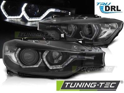 Coppia Fari Fanali Anteriori Tuning F30/F31 2011-2015 ANGEL EYES LED DRL Alogeni