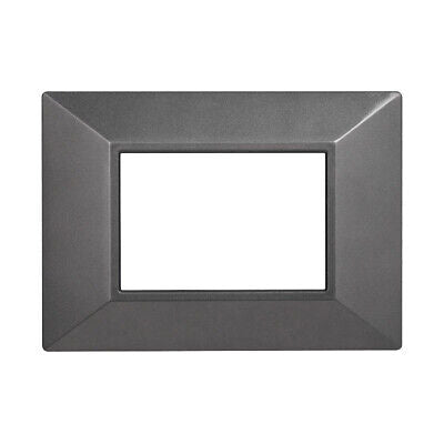 ETTROIT Placca Piramide Serie Moon 3P Colore Acciaio Scuro Compatibile Con
