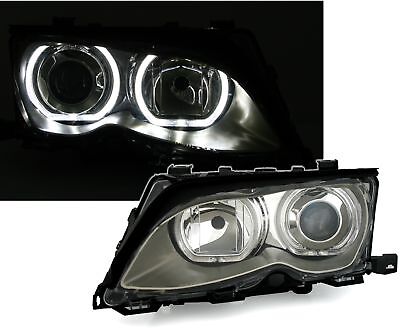 Angel Eyes Fari per 3er E46 Grigi