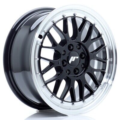 Cerchi JR JR23 16x7 ET40 4x100/114,3 Nero Lucido con Labbro Lavorato