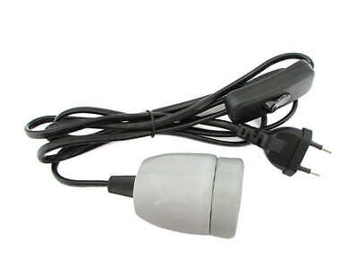 Kit Prova Per Lampada Led E27 Con Interrutore Spina Filo Lunga 180cm Base Ceram