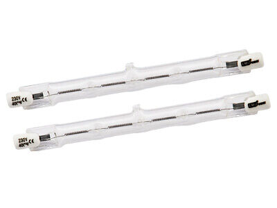 2 PZ Lampade Alogena Dimmerabile R7S 118mm 80W 1250 Lumen Bianco Caldo 2700K
