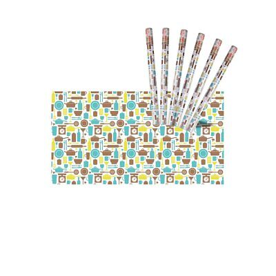 6 Rotoli Carta Adesive Per Mobili 45X200cm Colorati con Disegni da Parati