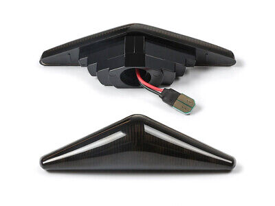 Kit Freccia Laterale a Led Side Marker Lente Nero Fume Luce Arancione Per