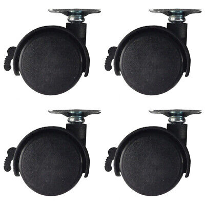 Kit di 4 Rotelle Per Mobili Con Freno Diametro 50mm Piastra Assemblaggio