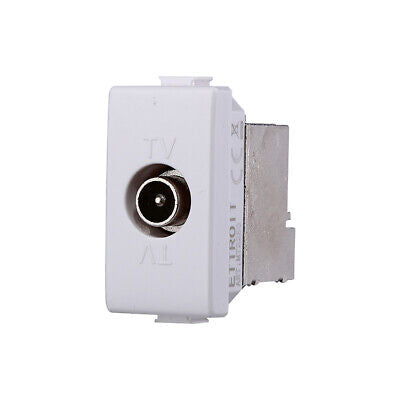 ETTROIT Connettore Presa TV Terminale Maschio Colore Bianco Compatibile Con