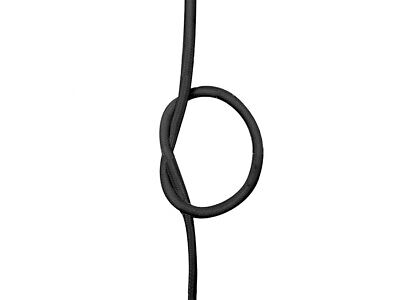 Cavo Elettrico Rivestito in Tessuto Colore Nero 2X0.75 Corda 1 Metro SKU-3778